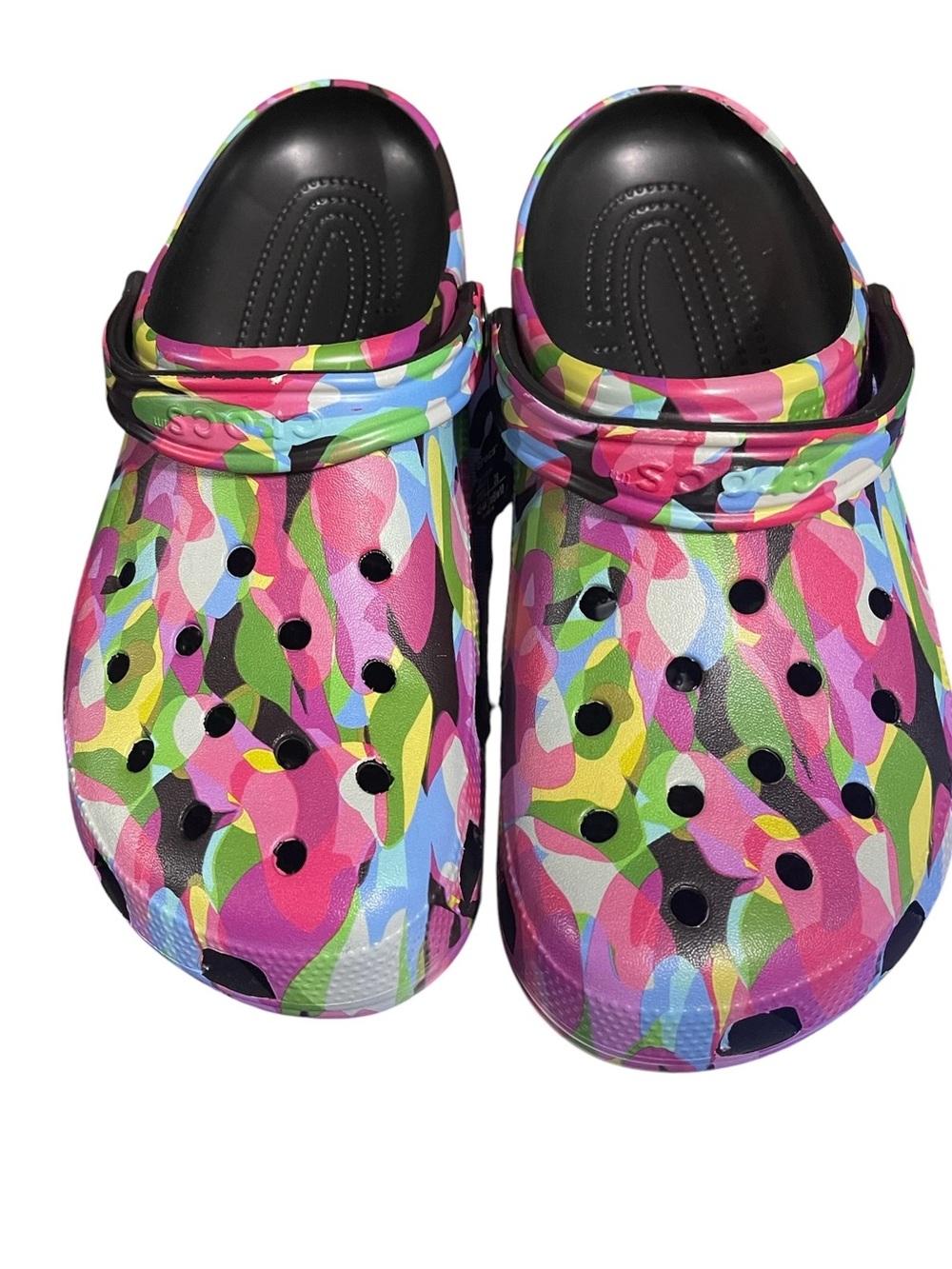 Crocs Blue Green Bubbleblock Beach Vacation Clog Unisex Shoe W12/M10 NWT